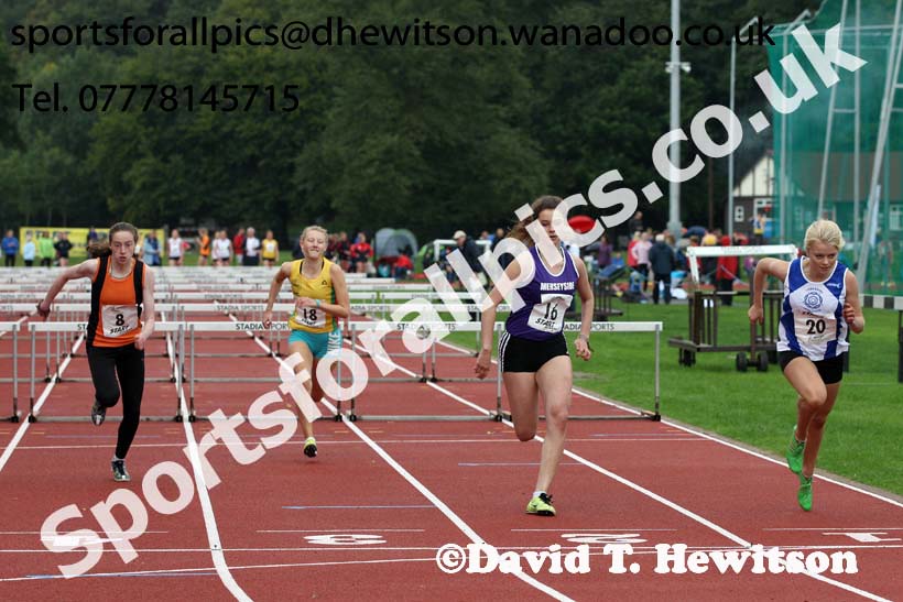 Womens and Girls hurdles at the Northern Inter-Counties under-17s and 15s at Witton Park, Blackburn. Photo: David T. Hewitson/Sports for All Pics